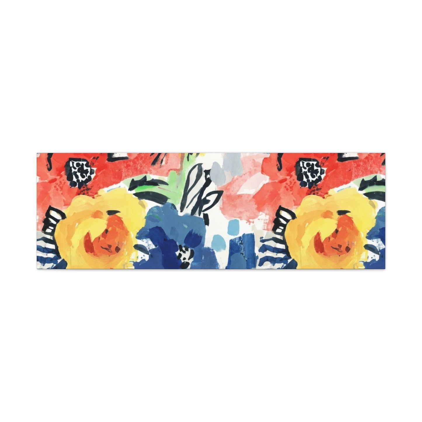 Abstract Flora Stretched Canvas Wall Art