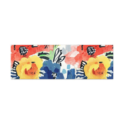 Abstract Flora Stretched Canvas Wall Art