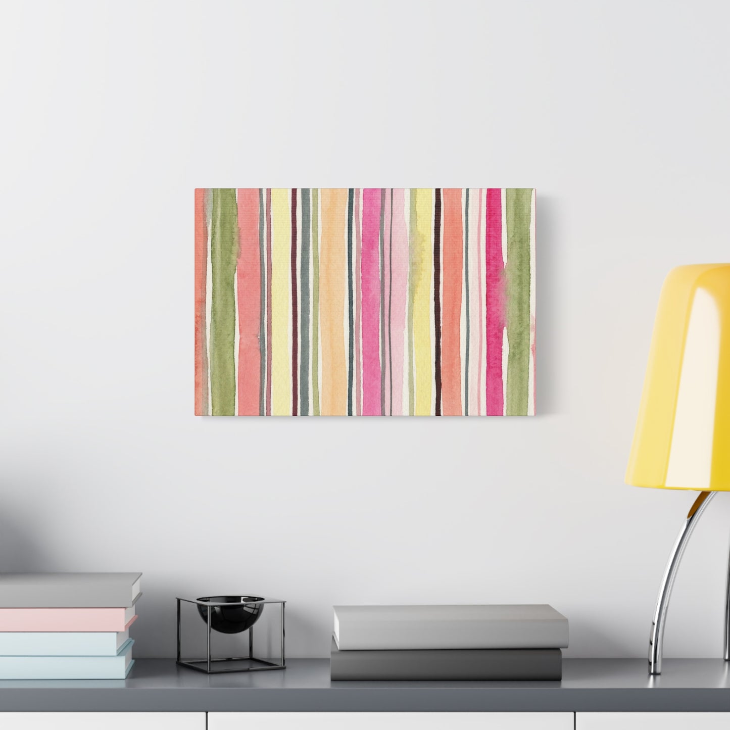 Summer Stripe Stretched Canvas Wall Art
