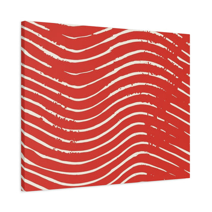 Scarlet Tide Stretched Canvas Wall Art