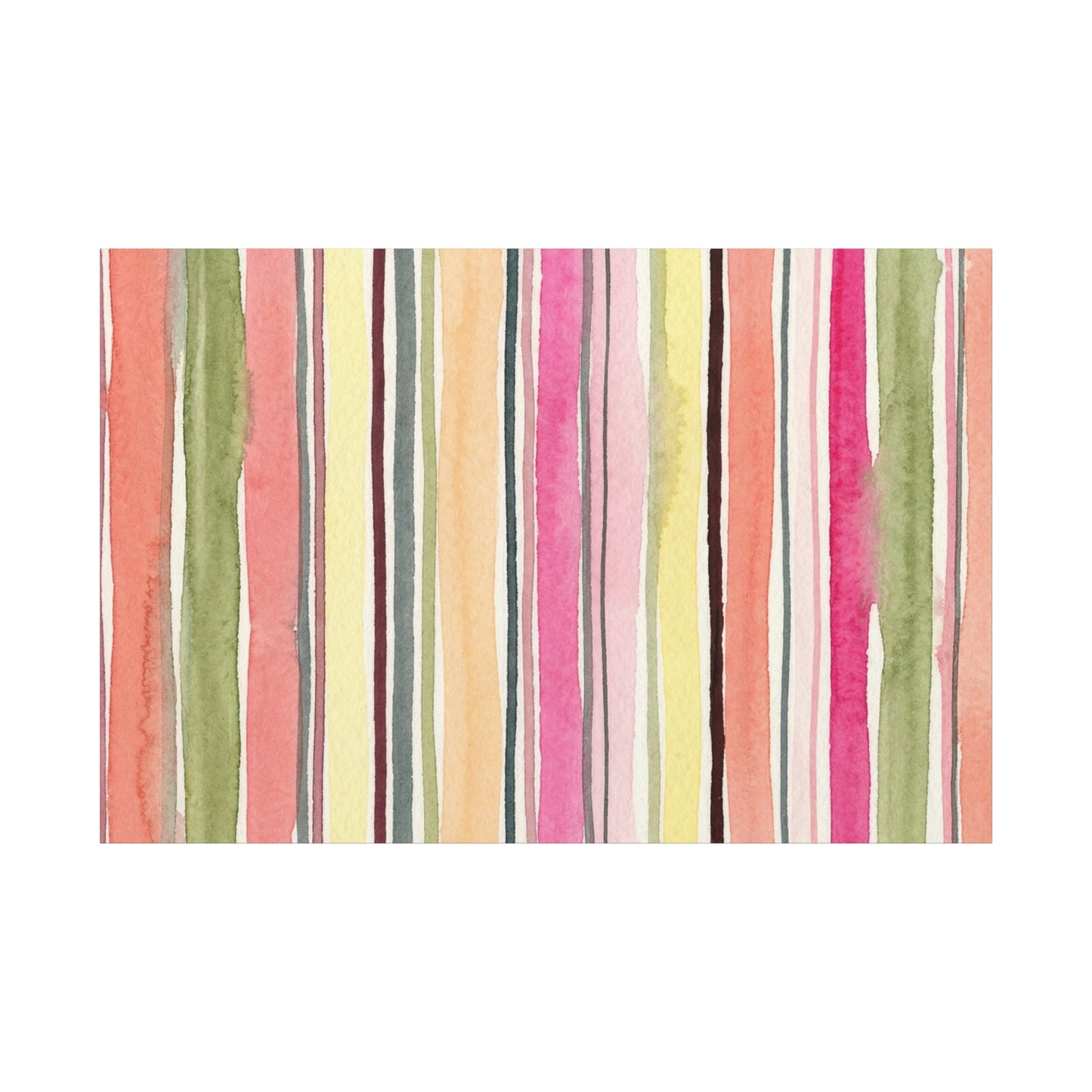 Summer Stripe Stretched Canvas Wall Art