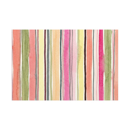 Summer Stripe Stretched Canvas Wall Art