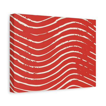 Scarlet Tide Stretched Canvas Wall Art