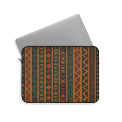 Tribal Pattern Laptop Sleeve | Boho Chic Tech Accessory, Modern Geometric Design for Students, Gifts for Her, Back to School