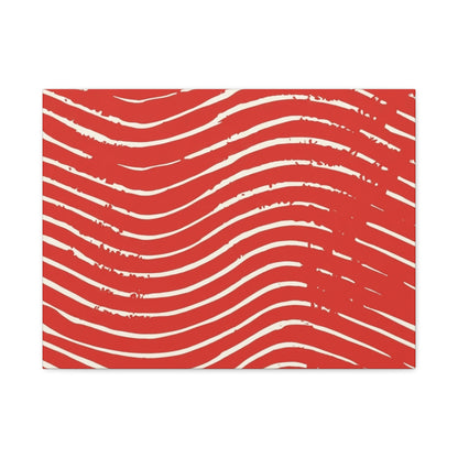 Scarlet Tide Stretched Canvas Wall Art