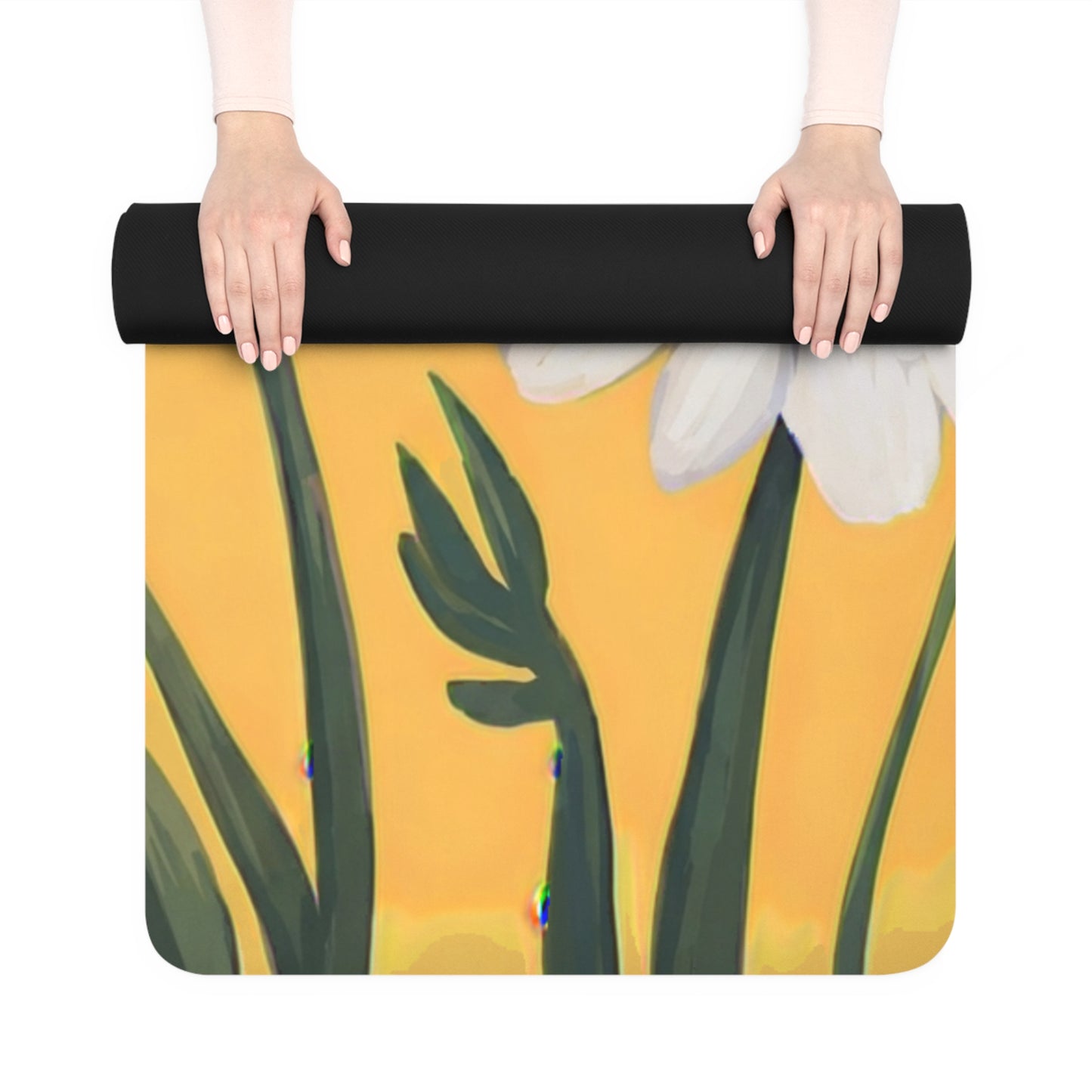 Spring Daisies Rubber Yoga Mat