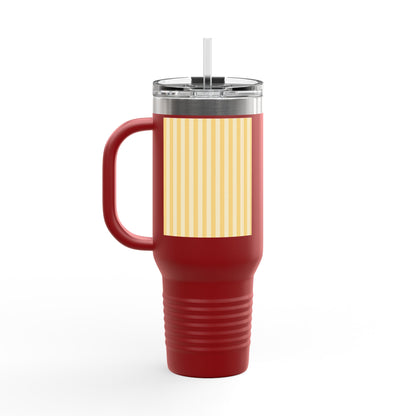 Buttercup Stripe 40oz Insulated Travel Mug
