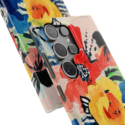 Abstract Flora Snap Phone Case