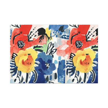 Abstract Flora Stretched Canvas Wall Art
