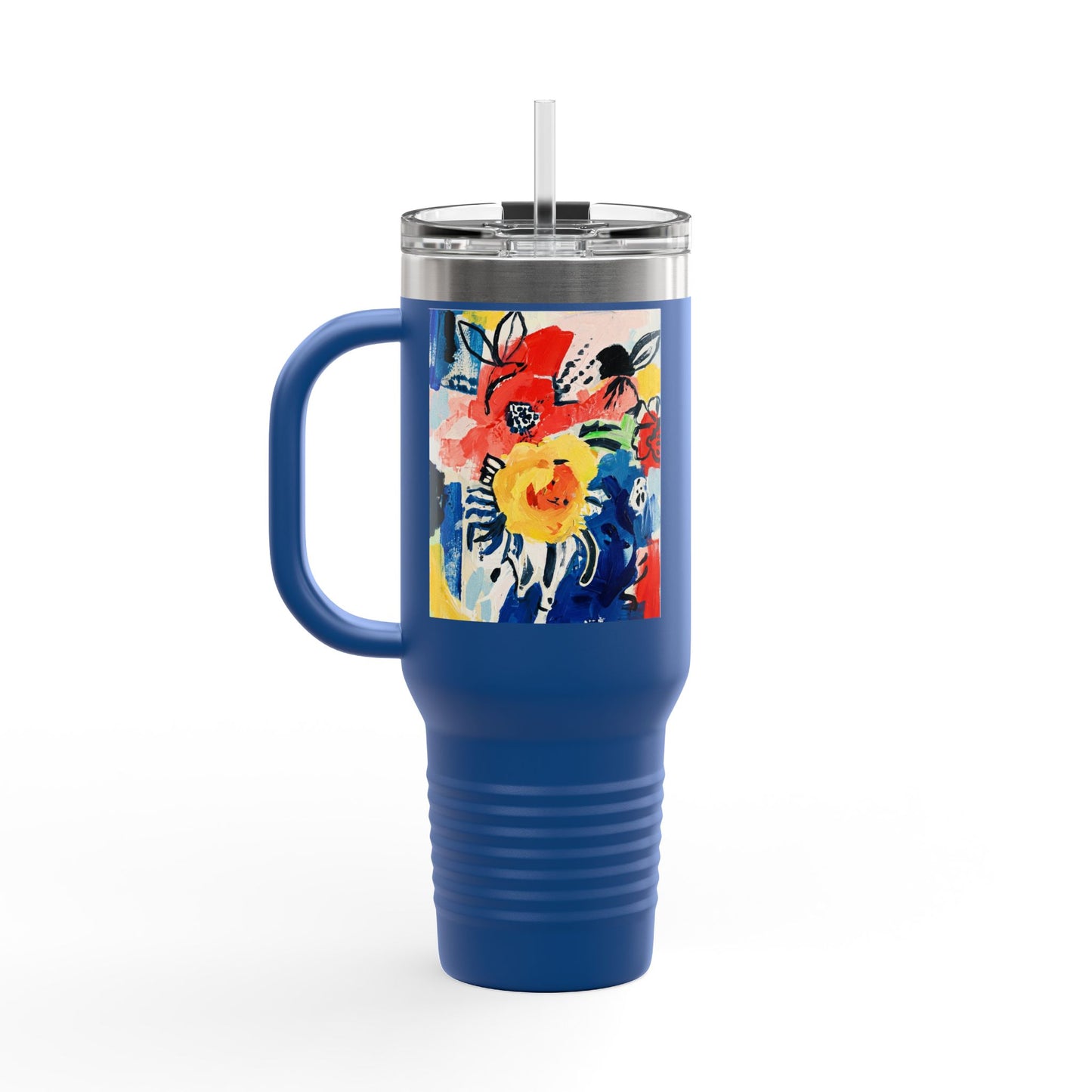 Abstract Flora 40oz Insulated Travel Mug