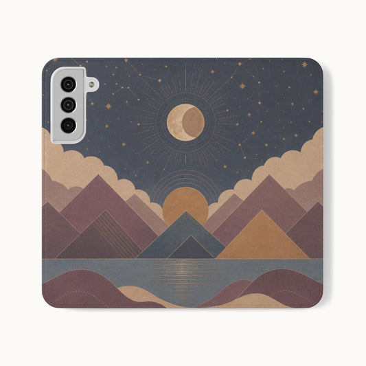 Celestial Vale Vegan Leather Flip Case