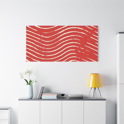 Scarlet Tide Stretched Canvas Wall Art