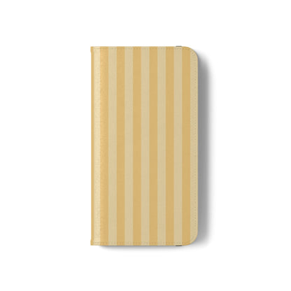Buttercup Stripe Vegan Leather Flip Case
