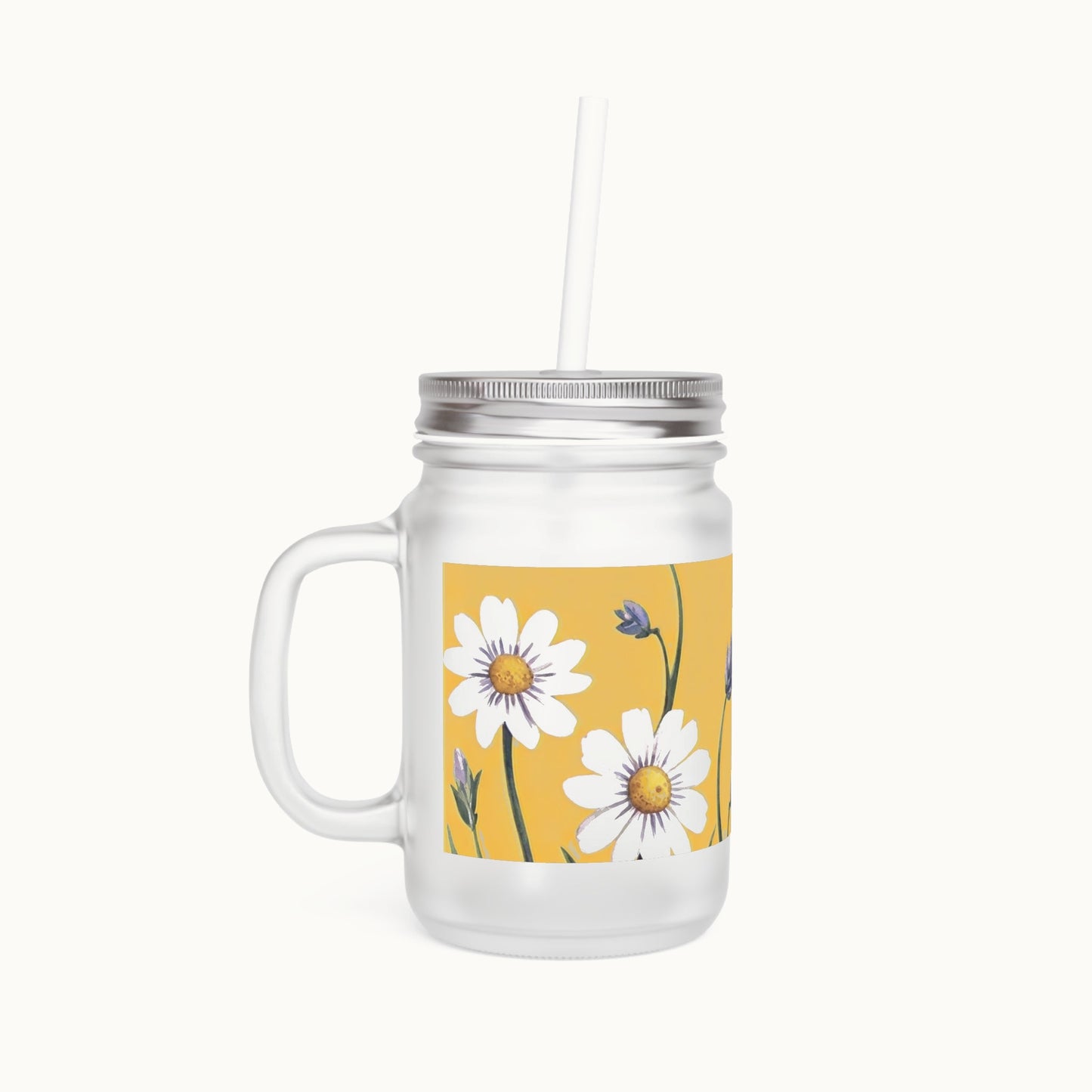 Spring Daisies Mason Jar Tumbler