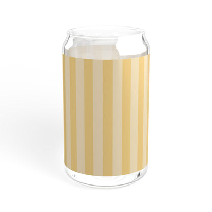 Buttercup Stripe Sipper Glass | 16oz
