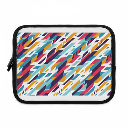Colorful Geometric Laptop Sleeve | Vibrant Tech Accessory for Students, Professionals, College, Birthday Gift, Everyday Use