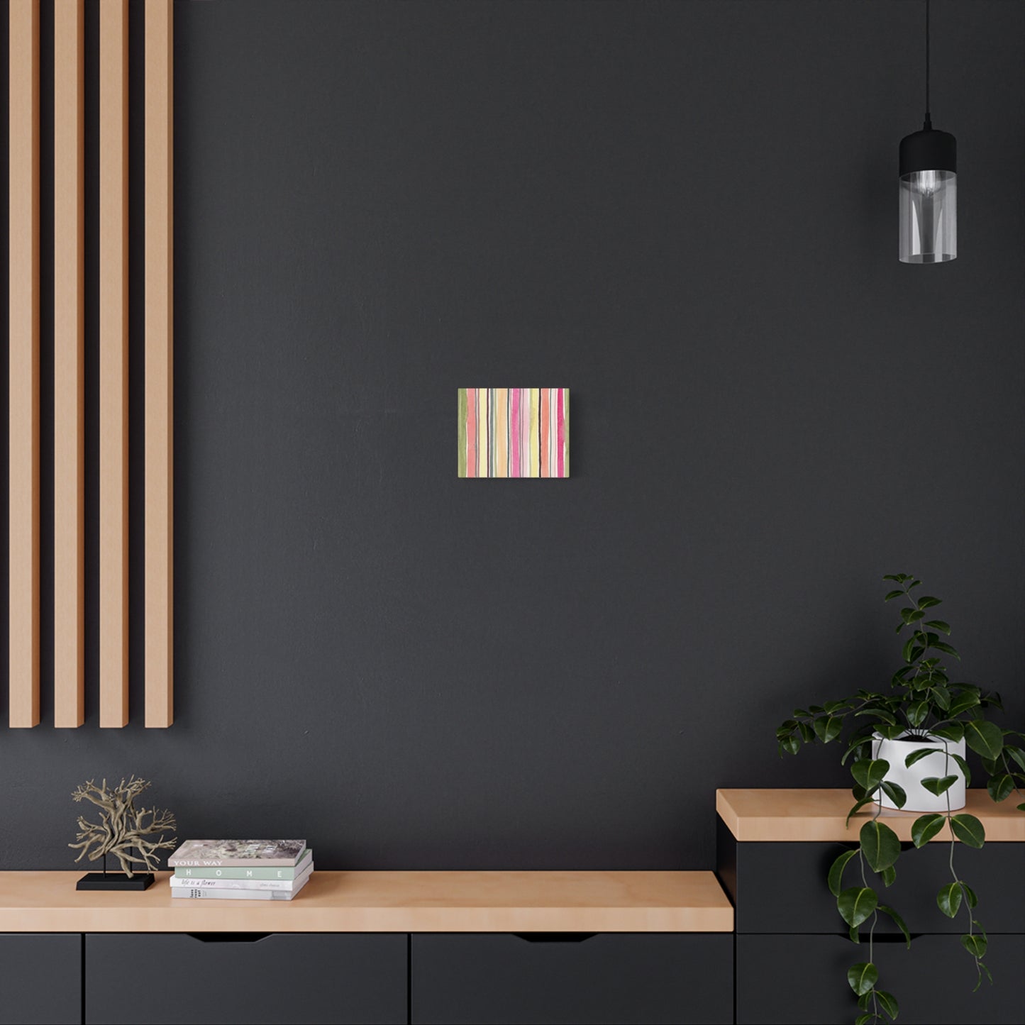 Summer Stripe Stretched Canvas Wall Art