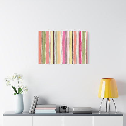 Summer Stripe Stretched Canvas Wall Art