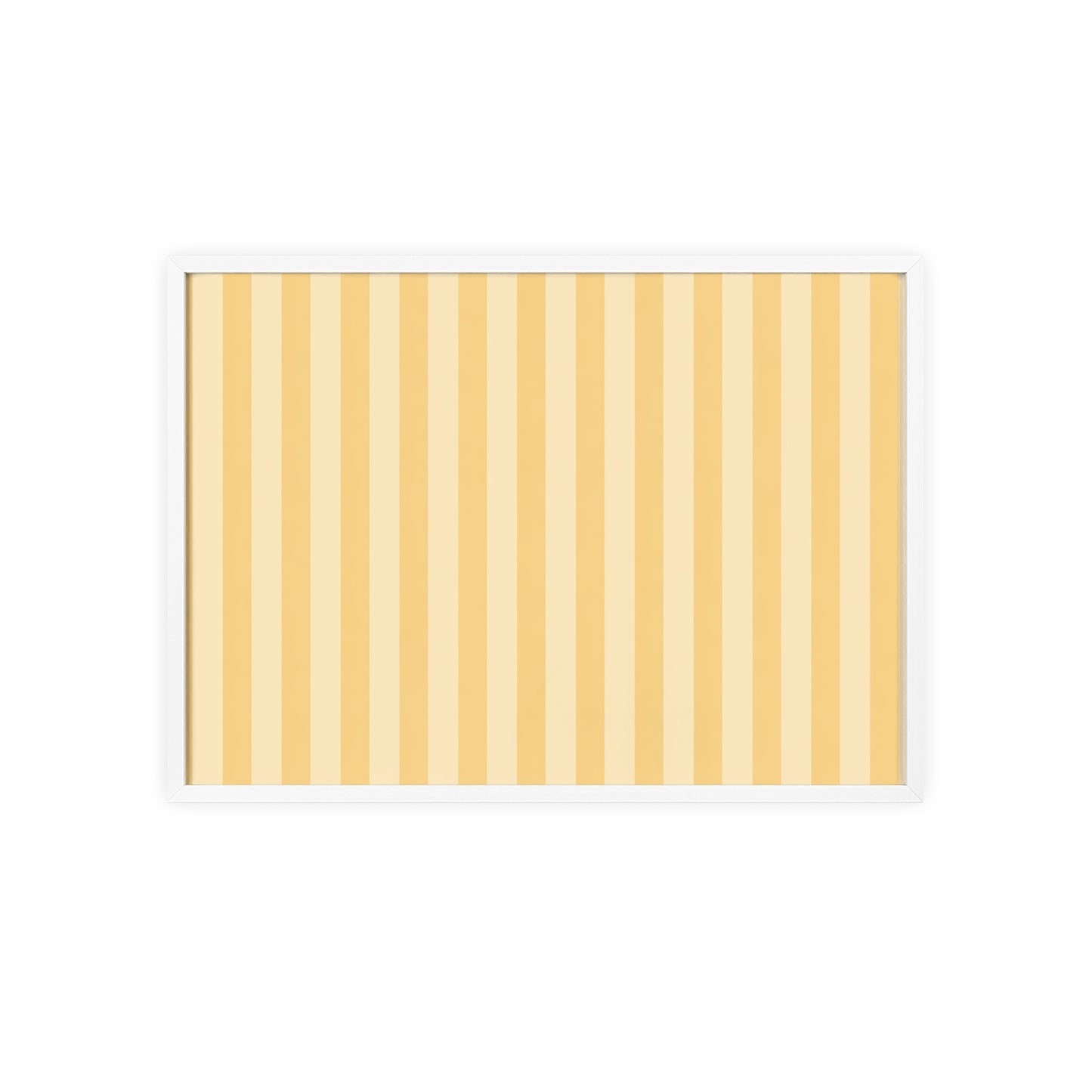Buttercup Stripe Wood Framed Posters