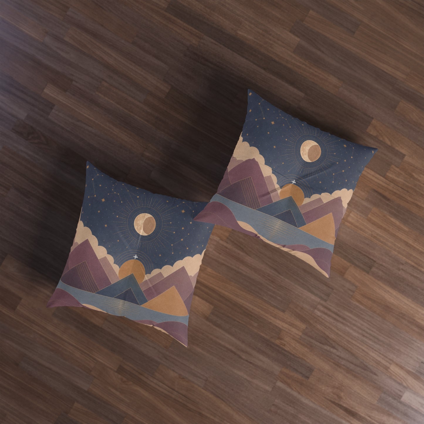Celestial Vale Square Tufted Floor Pillow