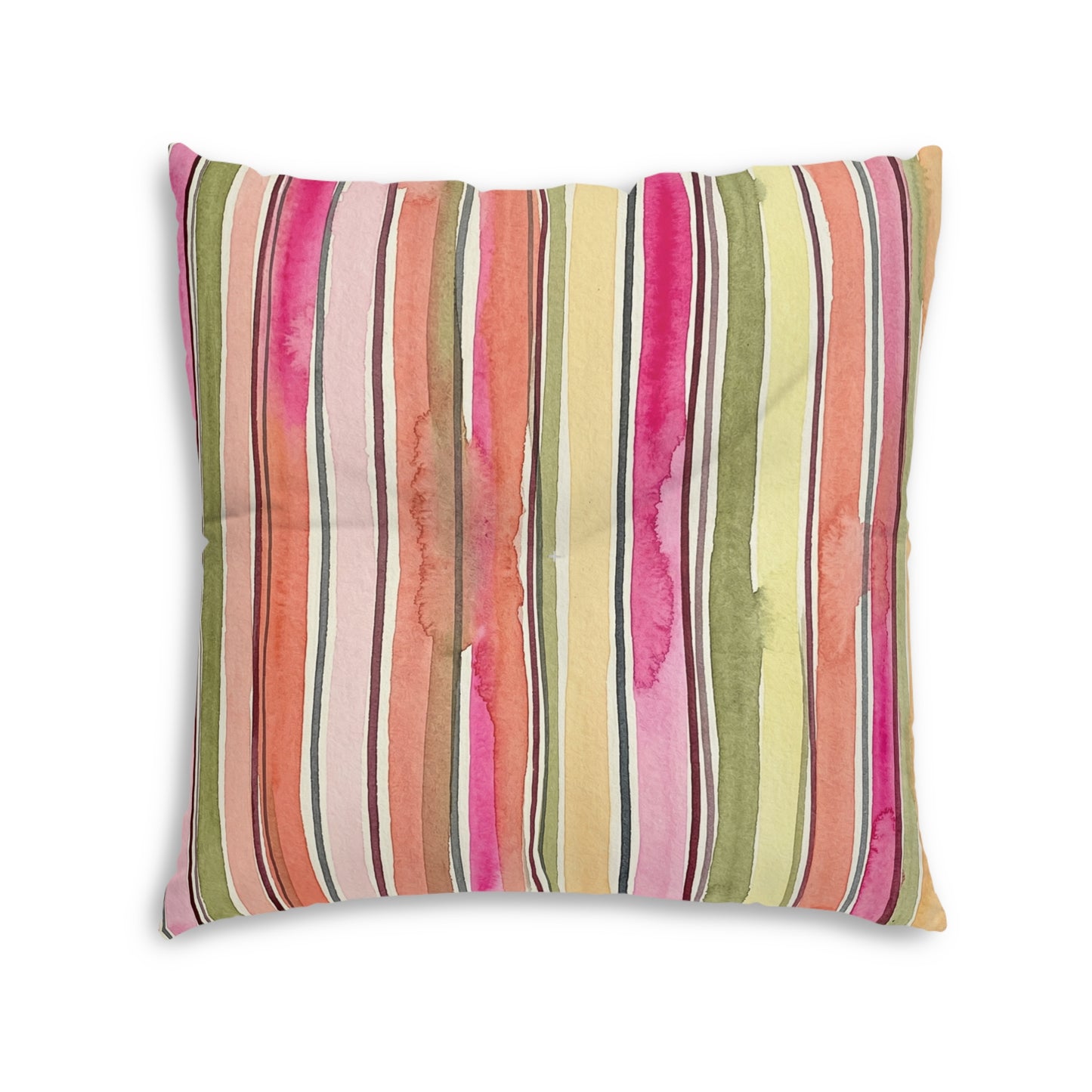 Summer Stripe Square Tufted Floor Pillow