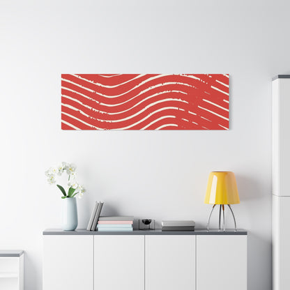 Scarlet Tide Stretched Canvas Wall Art
