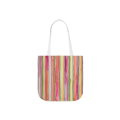 Summer Stripe Tote Bag with 5-Color Straps