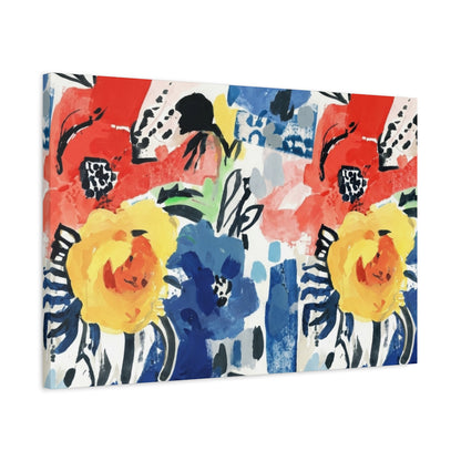 Abstract Flora Stretched Canvas Wall Art