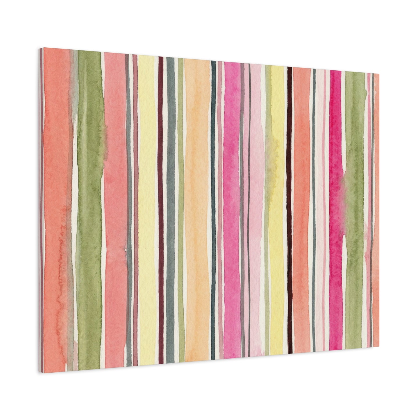 Summer Stripe Stretched Canvas Wall Art