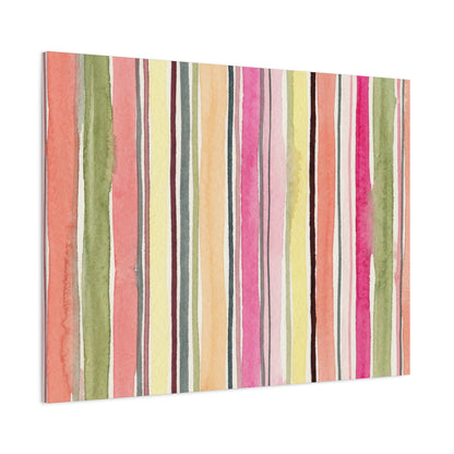 Summer Stripe Stretched Canvas Wall Art