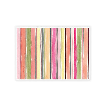 Summer Stripe Wood Framed Posters