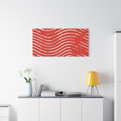 Scarlet Tide Stretched Canvas Wall Art