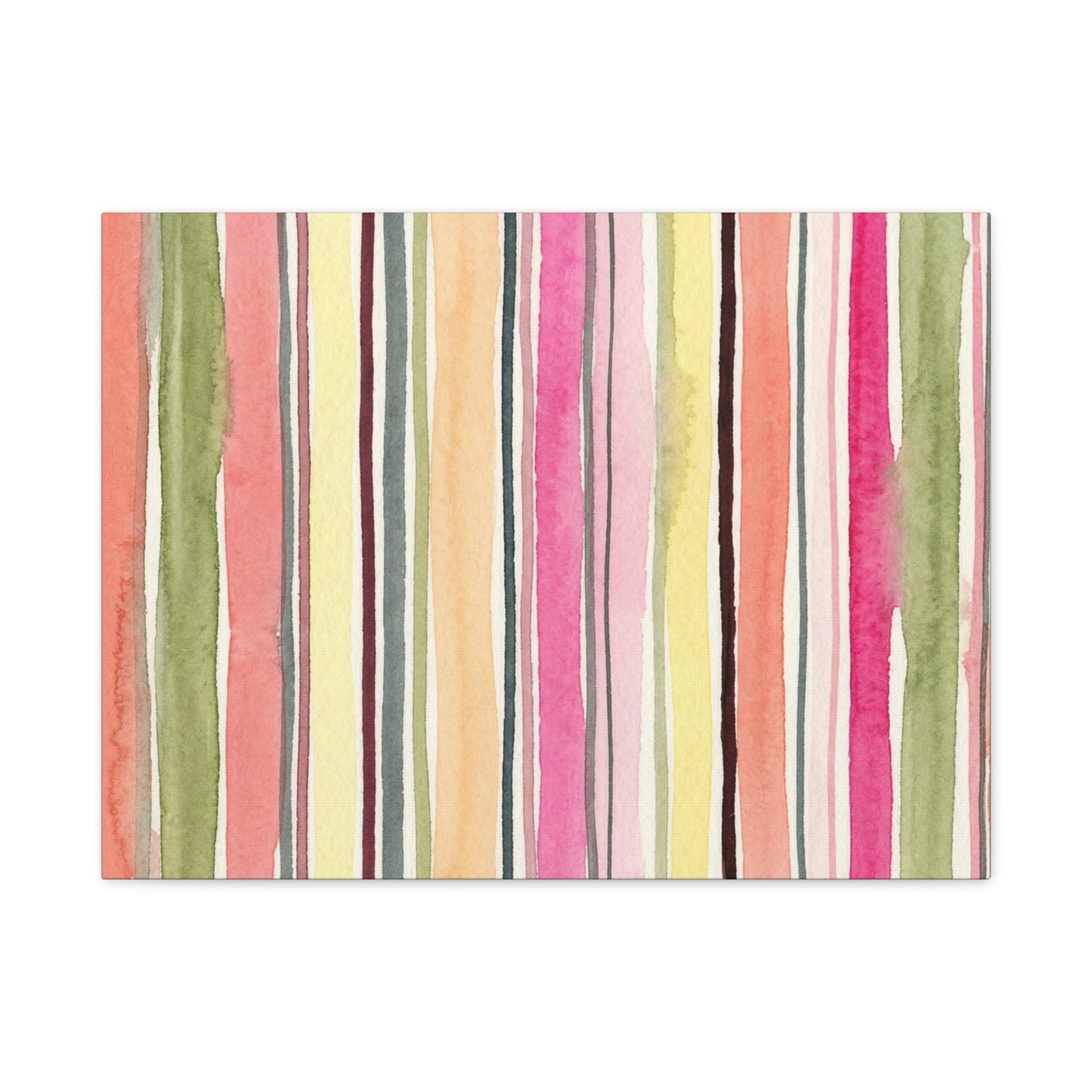 Summer Stripe Stretched Canvas Wall Art