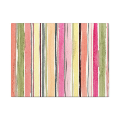 Summer Stripe Stretched Canvas Wall Art