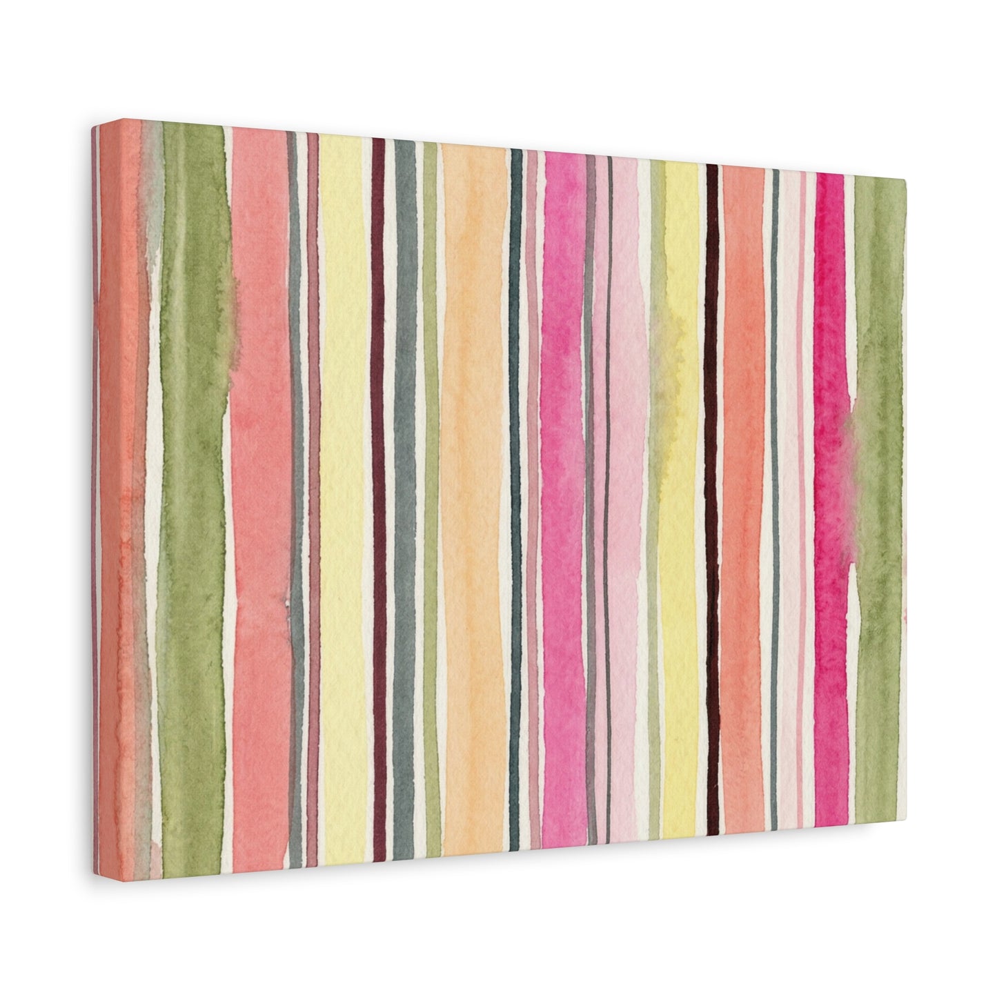 Summer Stripe Stretched Canvas Wall Art