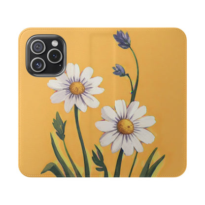 Spring Daisies Vegan Leather Flip Case