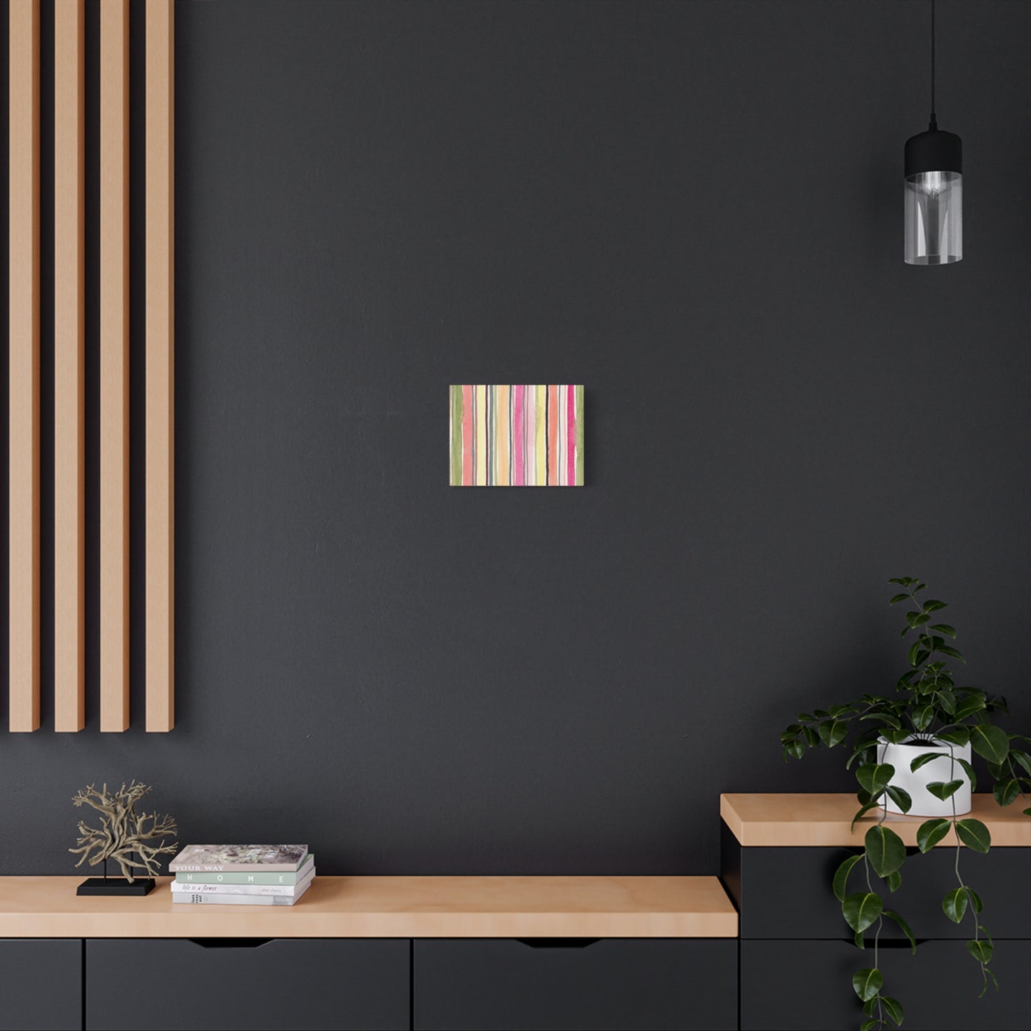 Summer Stripe Stretched Canvas Wall Art
