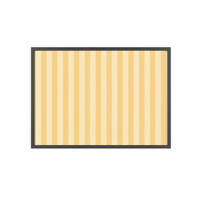 Buttercup Stripe Wood Framed Posters