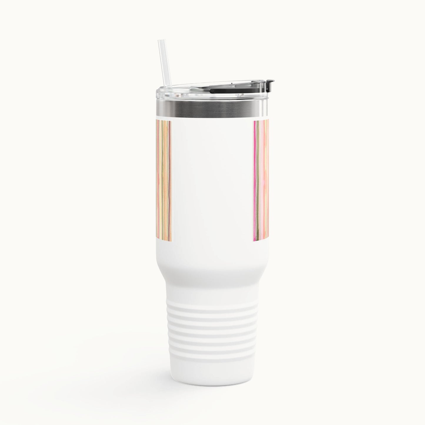 Summer Stripe 40oz Insulated Travel Mug