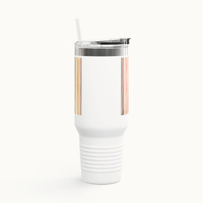 Summer Stripe 40oz Insulated Travel Mug