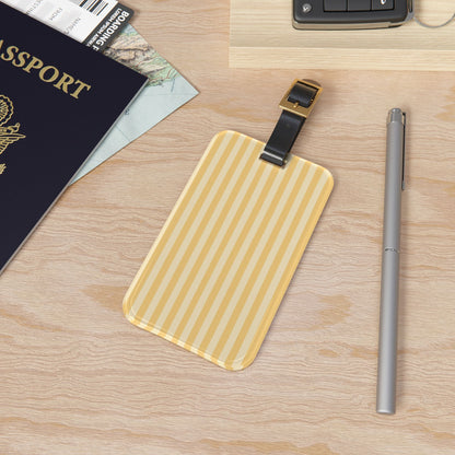 Buttercup Stripe Luggage Tag
