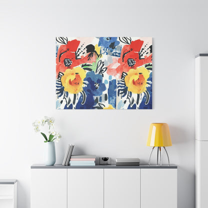 Abstract Flora Stretched Canvas Wall Art