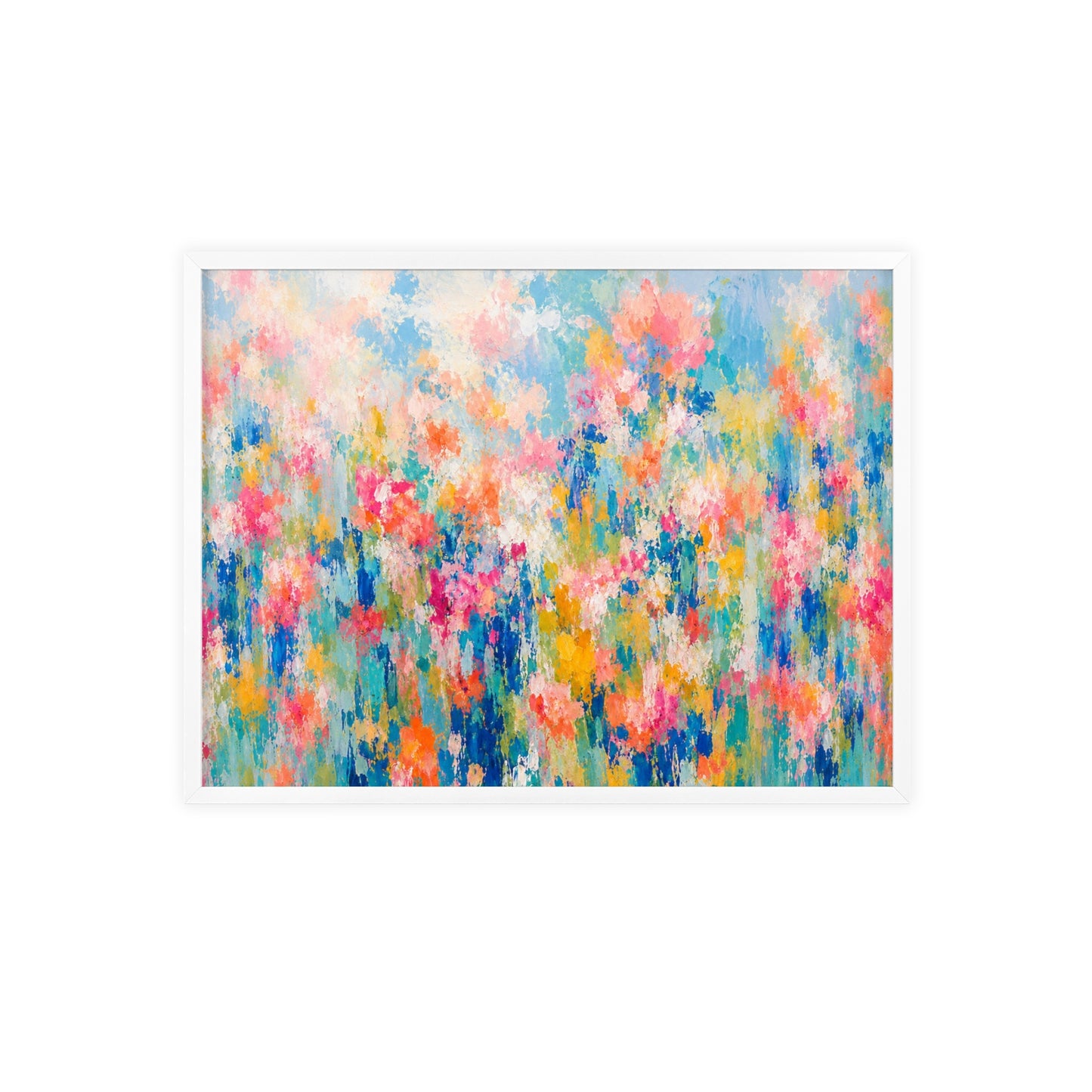 Chromatic Meadow Wood Framed Posters