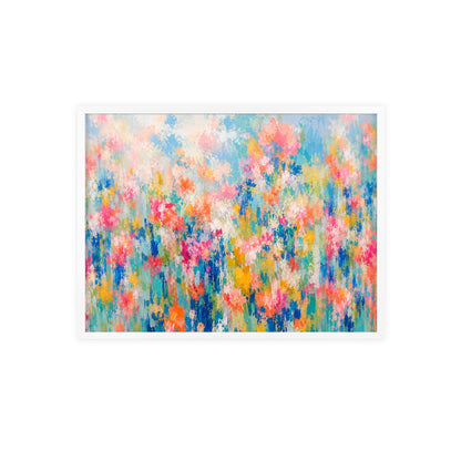 Chromatic Meadow Wood Framed Posters