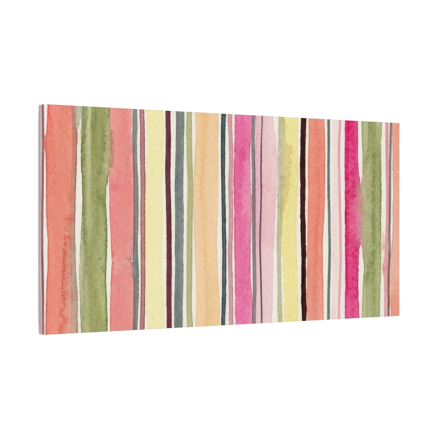 Summer Stripe Stretched Canvas Wall Art