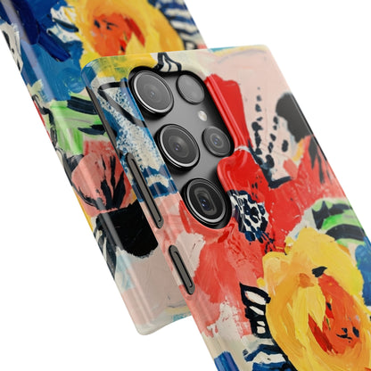 Abstract Flora Snap Phone Case
