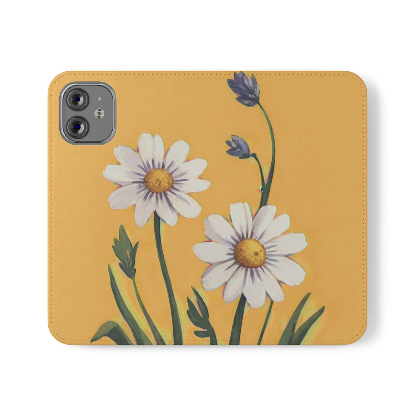 Spring Daisies Vegan Leather Flip Case
