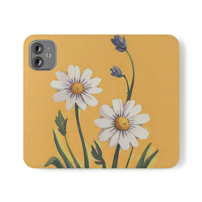 Spring Daisies Vegan Leather Flip Case
