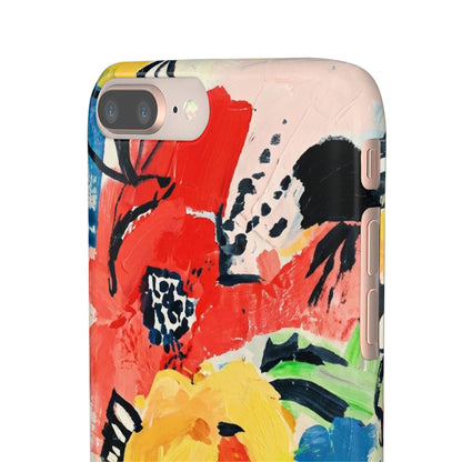 Abstract Flora Snap Phone Case