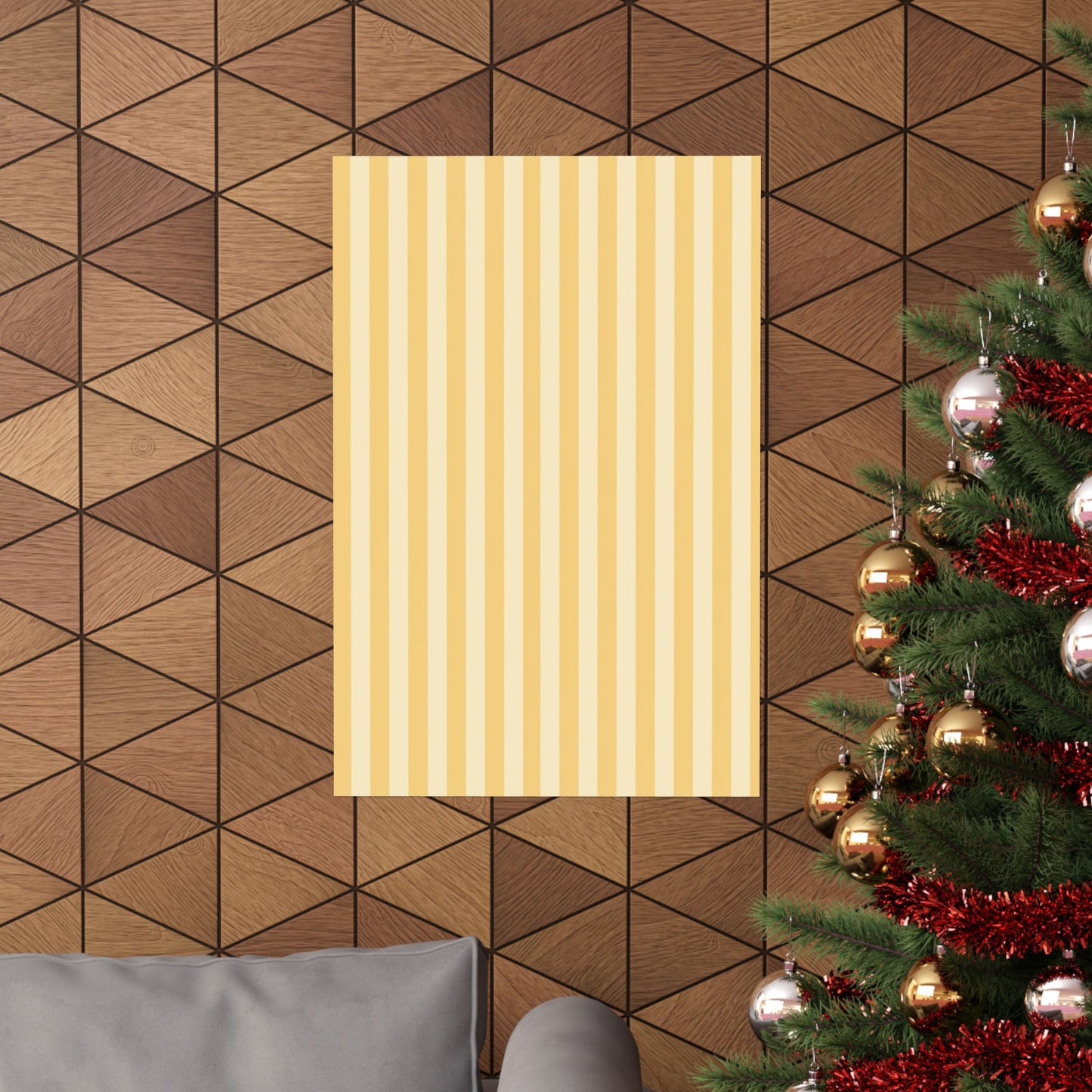 Buttercup Stripe Art Poster